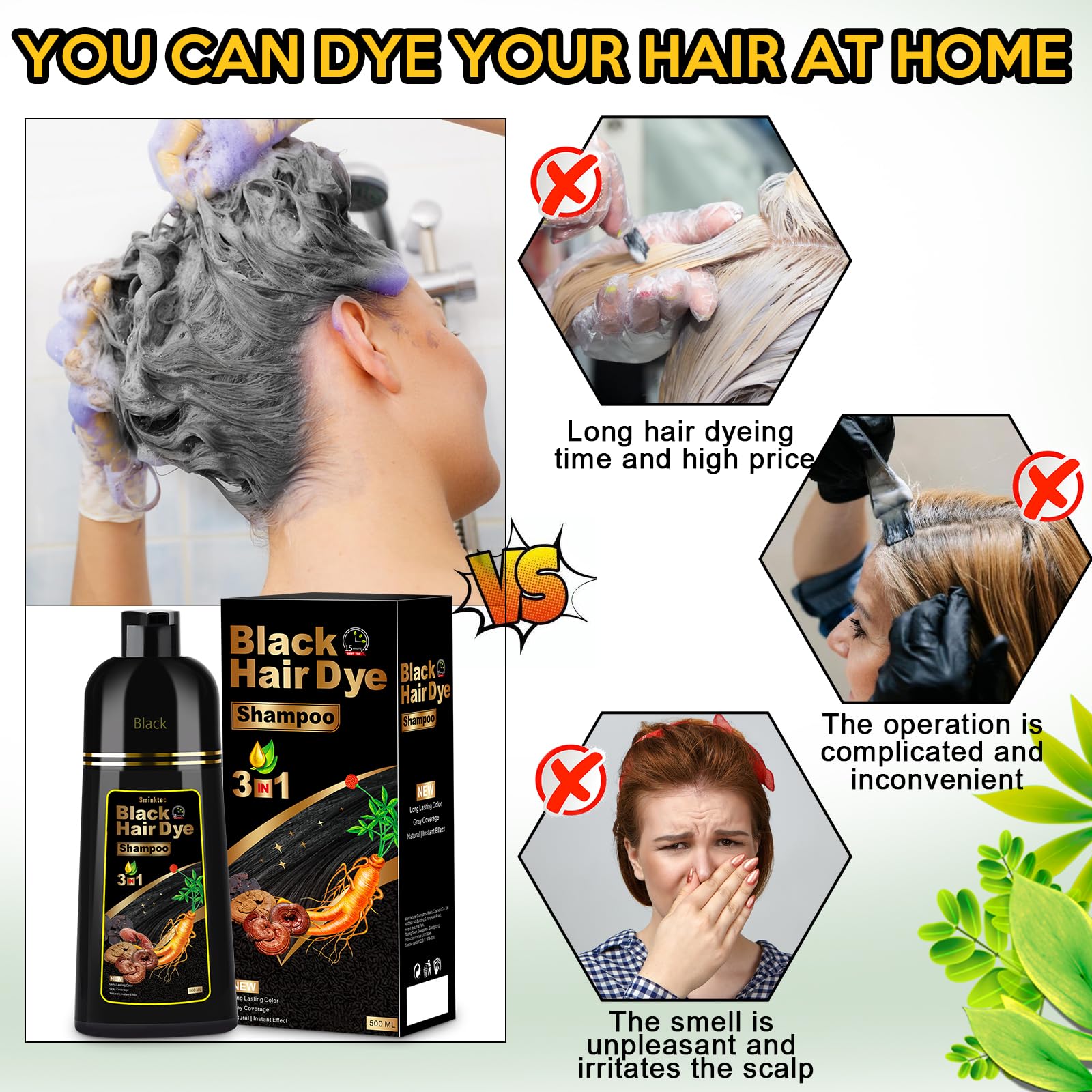 Solution douce: lavage colorant pour cheveux sans agressivité.