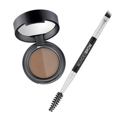 WUNDERBROW: poudre duo pour sourcils brun, définition naturelle.