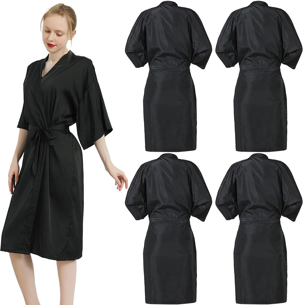 Cape salon imperméable WuWEOT noire protège les vêtements pendant la coloration.
