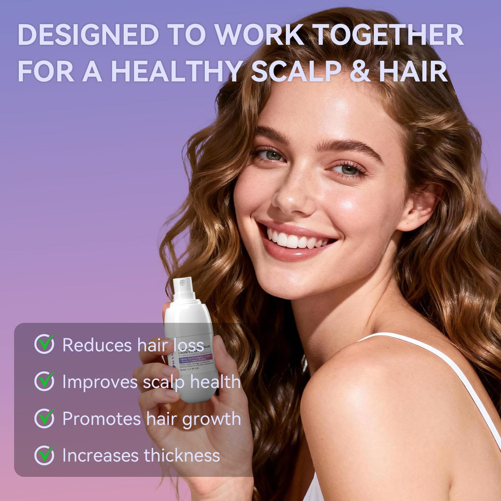 WXMX W-Regrow Pro – Ingrédients végétalins romarin, biotine et caféine pour la routine capillaire