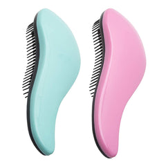 Brosse WYNK démêlante 2-pack vert et rose pour démêler sans douleur.