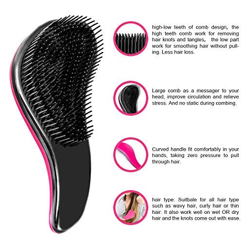 Brosse WYNK avec brins flexibles réduisant la casse et la perte de cheveux.