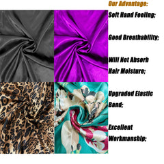 Bonnet satin Wzl Wlg pour cheveux longs, enveloppe en douceur et évite les frottements nocturnes