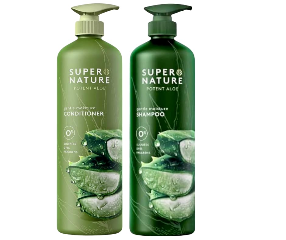 XALEZ Super Nature Aloe, shampoing et apres-shampooing, serviette Bronze pour cheveux hydratés et lumineux