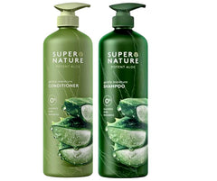 XALEZ Super Nature Aloe, shampoing et apres-shampooing, serviette Bronze pour cheveux hydratés et lumineux
