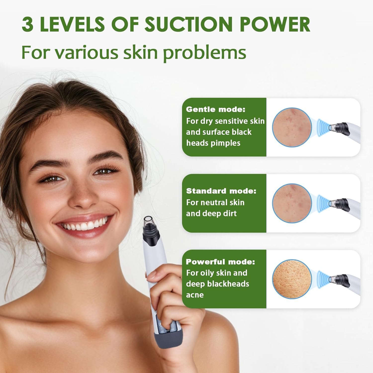 Xamoca aspirateur-pores: niveau 2 pour traiter les pores tenaces en douceur.