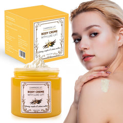 Xaninp Champagne Crème Corps – bouteille élégante, hydratation luxueuse pour une peau plus souple.