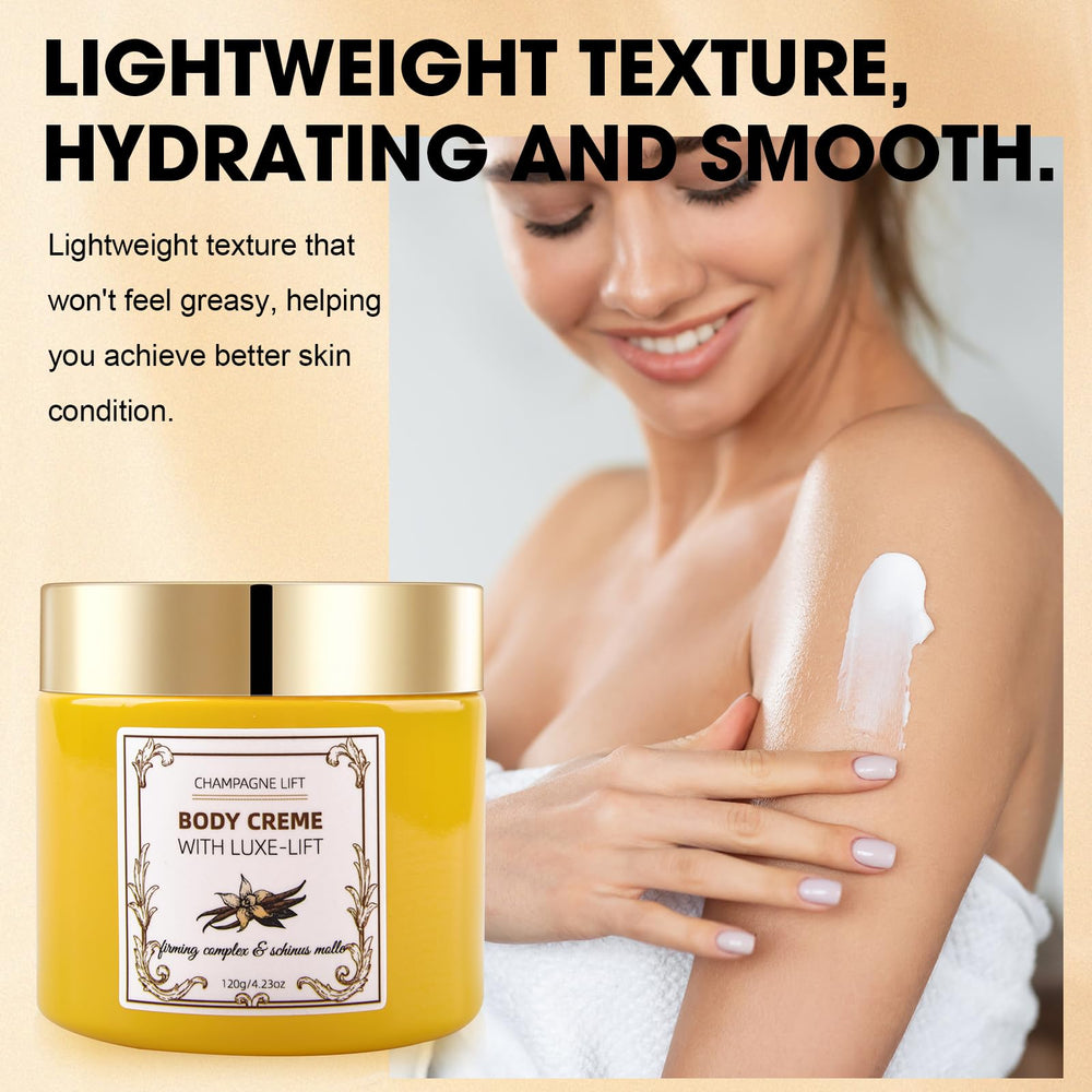 Xaninp Champagne Crème Corps – parfum vanillé, moment spa à domicile.