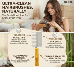 XCEL poils sphériques et palette : nettoyage précis pour chaque brosse