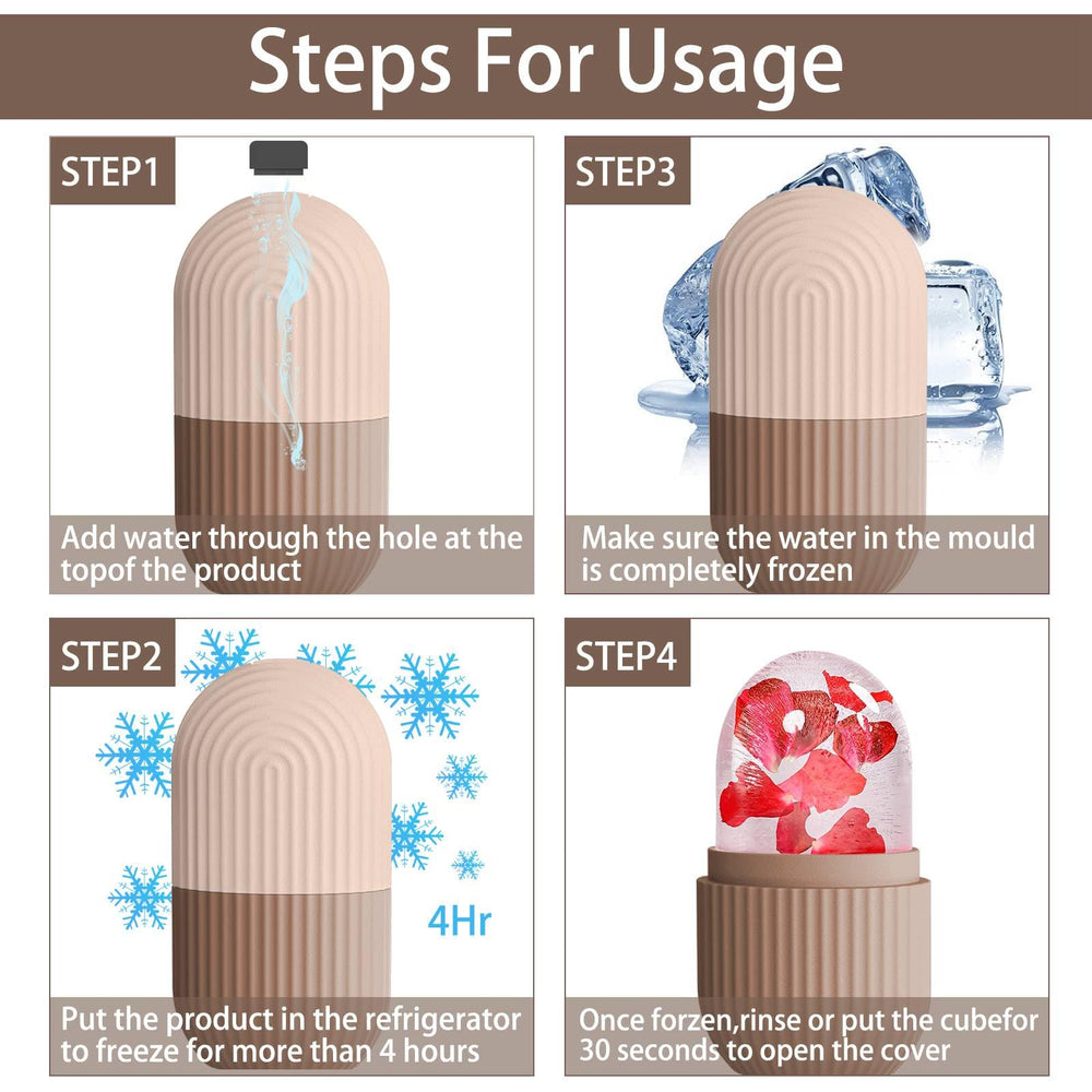 Application de glace XHJRI sur le visage pour une sensation de fraîcheur.