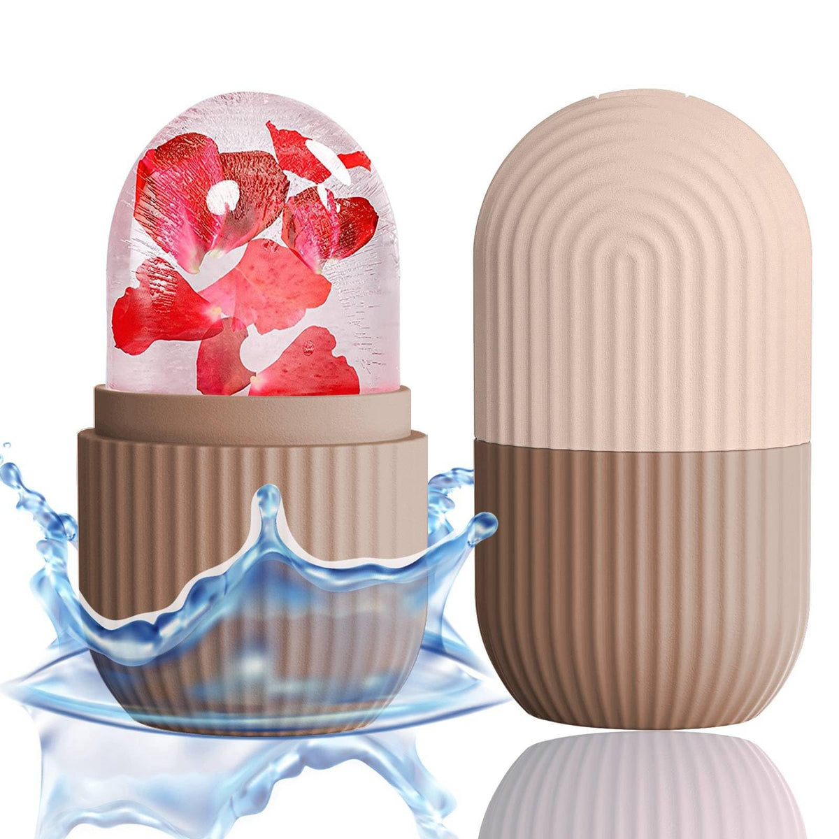 XHJRI rouleau glace visage, teint frais et revitalisé.