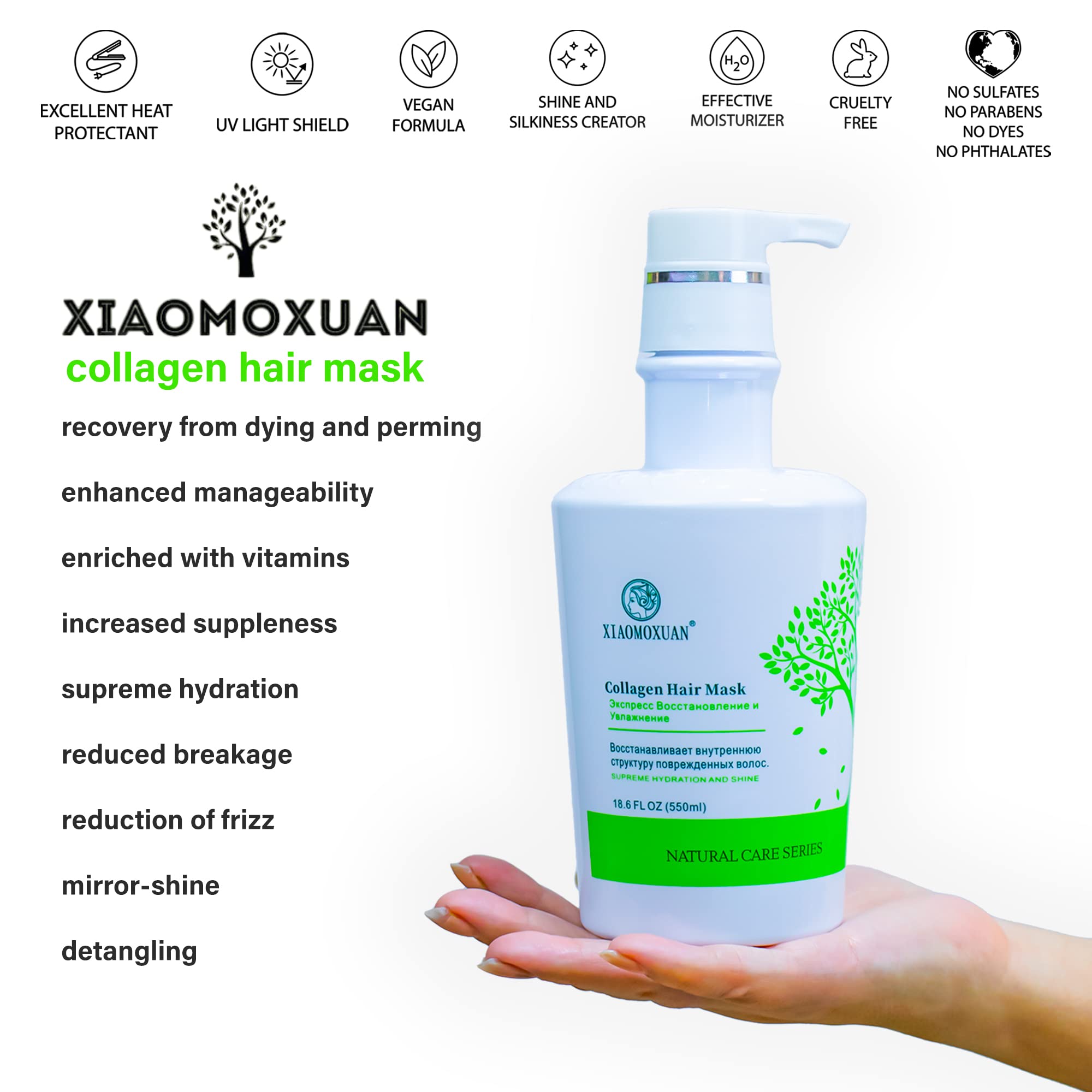 Flacon Xiaomoxuan huile arbre-a-the, soin hydratant pour cheveux