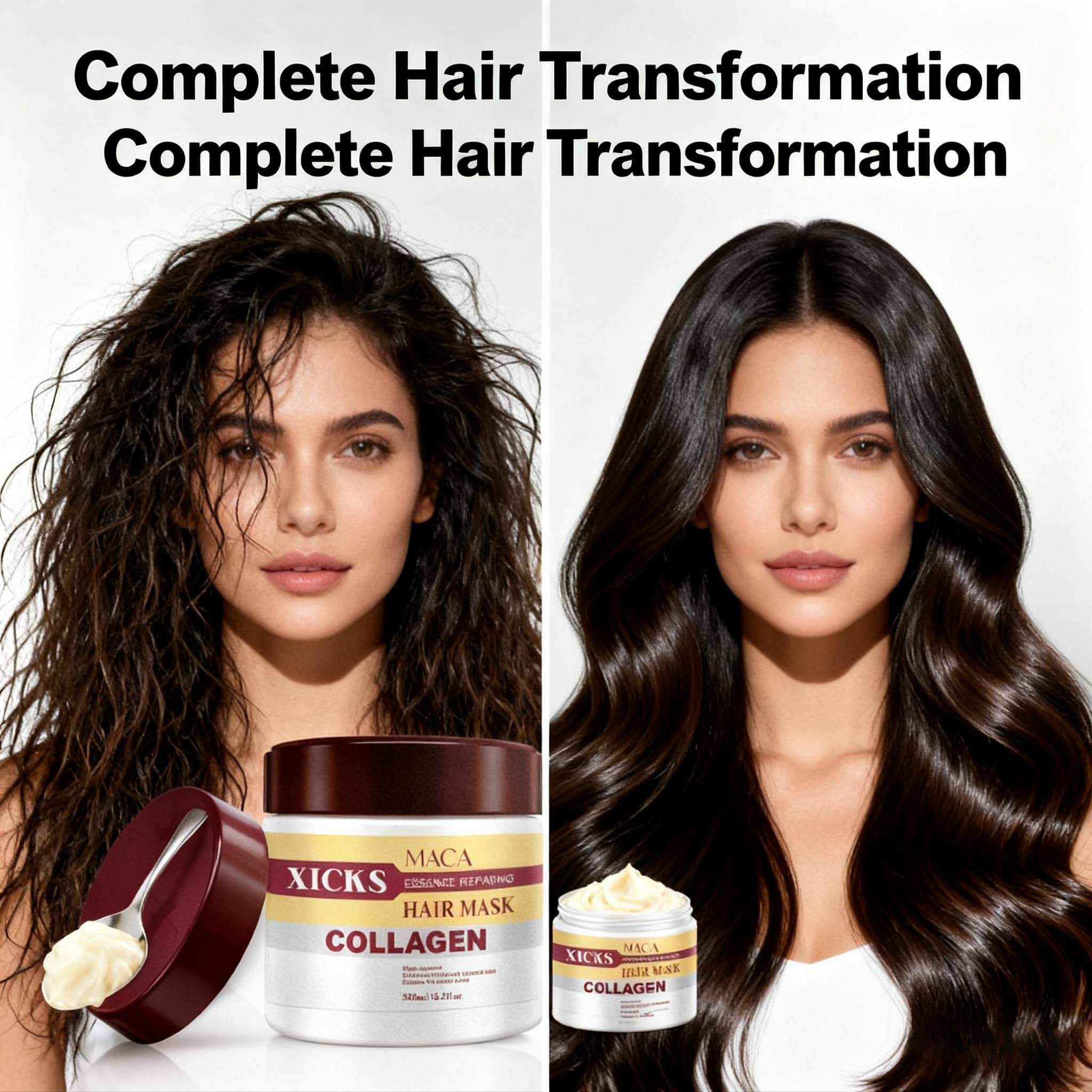 Xicks Cheveux tous types: efficacité sur cheveux secs et abîmés.
