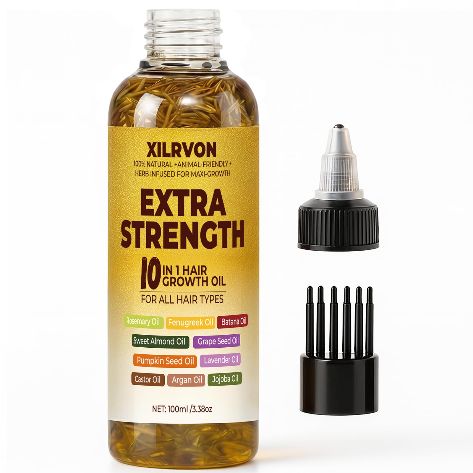 XILRVON oil texture close-up highlighting natural moisture.