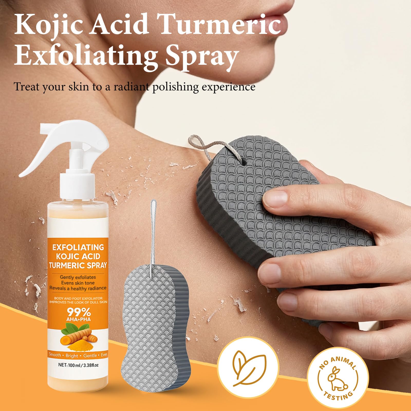 XILRVON set portable – spray léger et éponge, parfait en voyage.