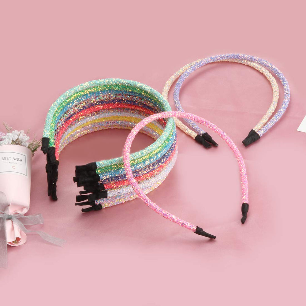 Bandeaux XIMA paillettes argentées: confort léger et brillance discrète.