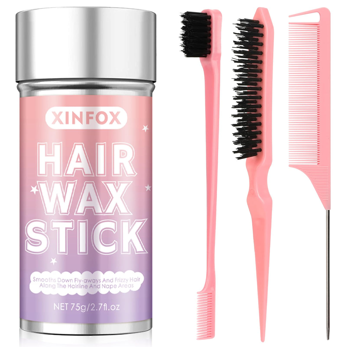 Xinfox bâton cire-coiffant 4 en 1 pour un style durable et facile