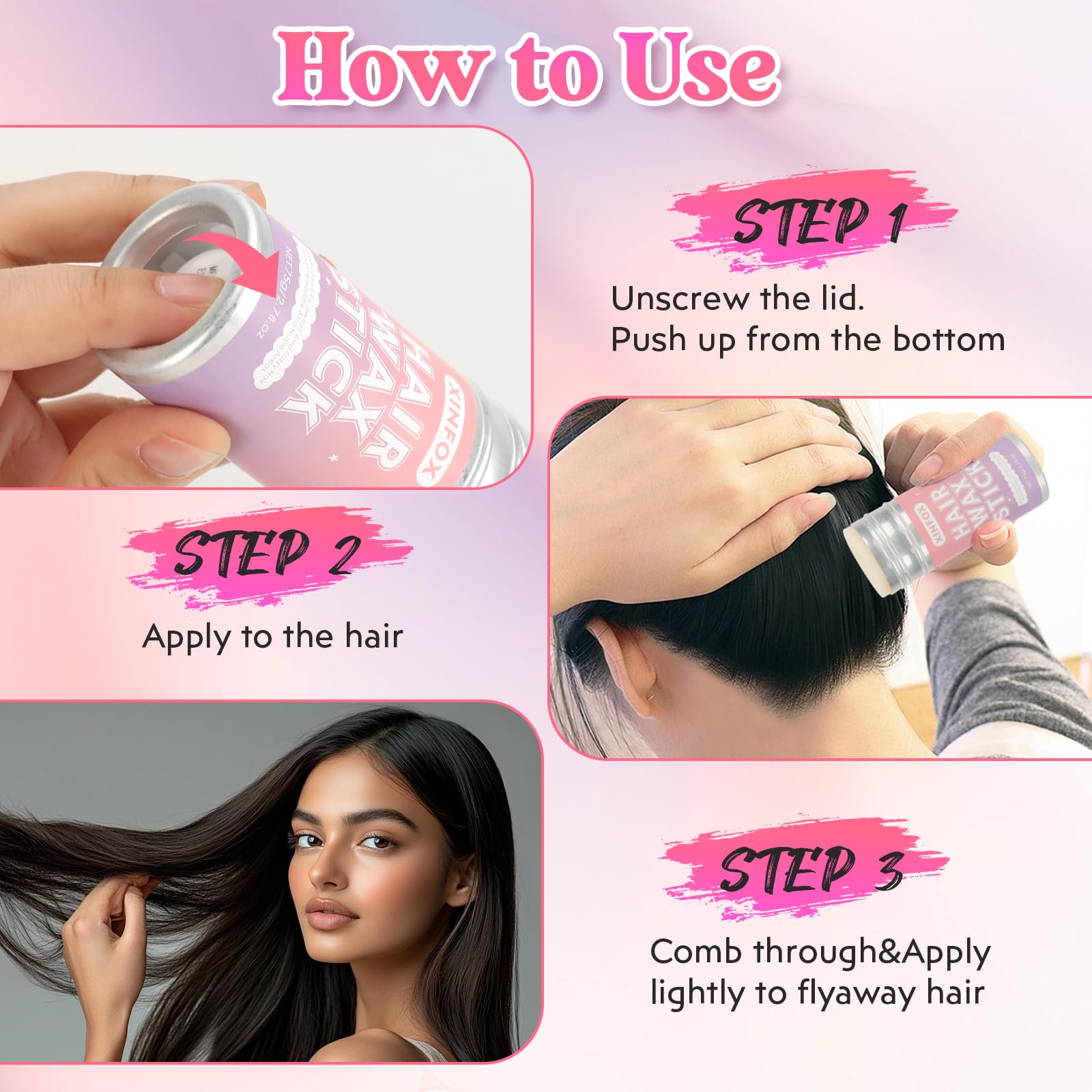 Xinfox ensemble coiffure rose pratique et complet
