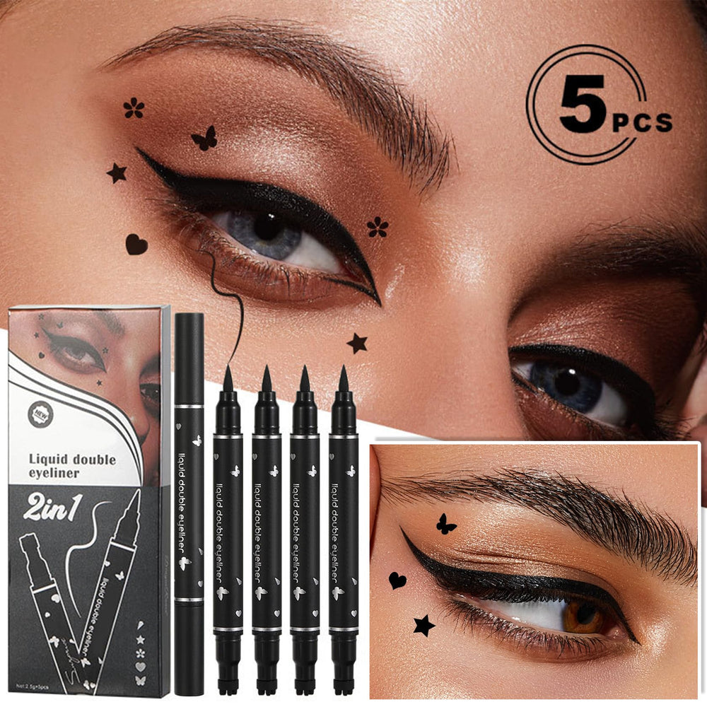 XINGXYUEL démonstration d’utilisation de l’eyeliner tampon pour un maquillage rapide.