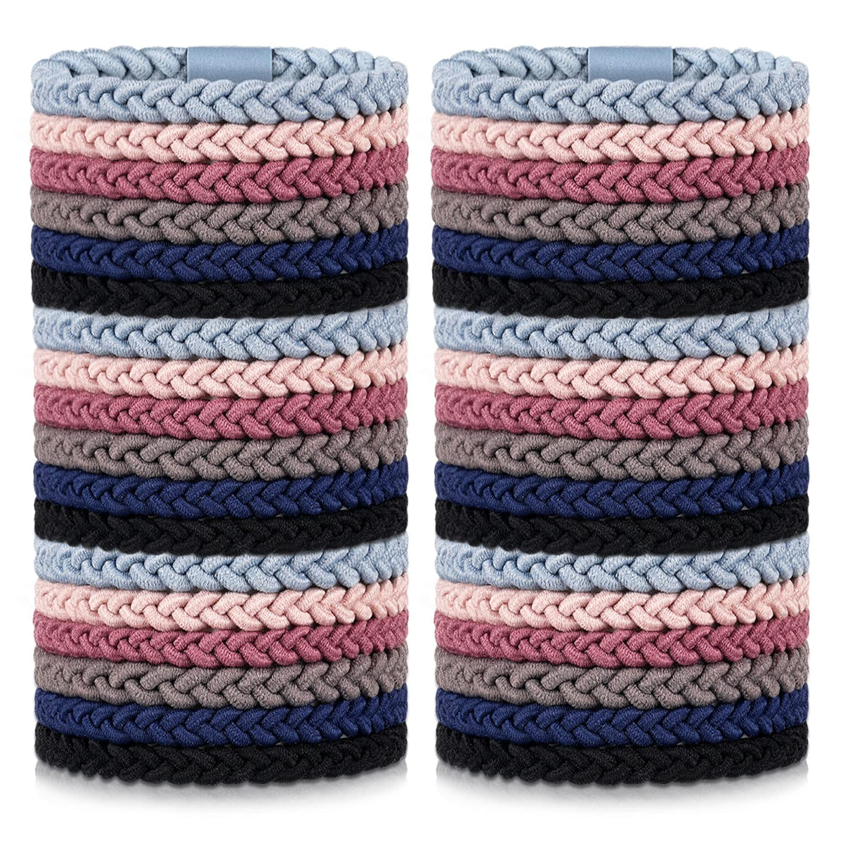 Xinnun, bandes-cheveux elastiques arc-en-ciel, parfaites pour des coiffures rapides et pratiques.