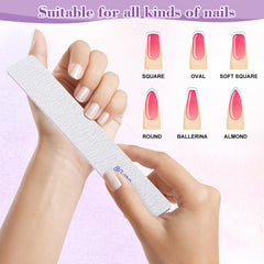 Lime à ongles Xinnun double-face 80/80 pour faux ongles et surfaces artificielles.
