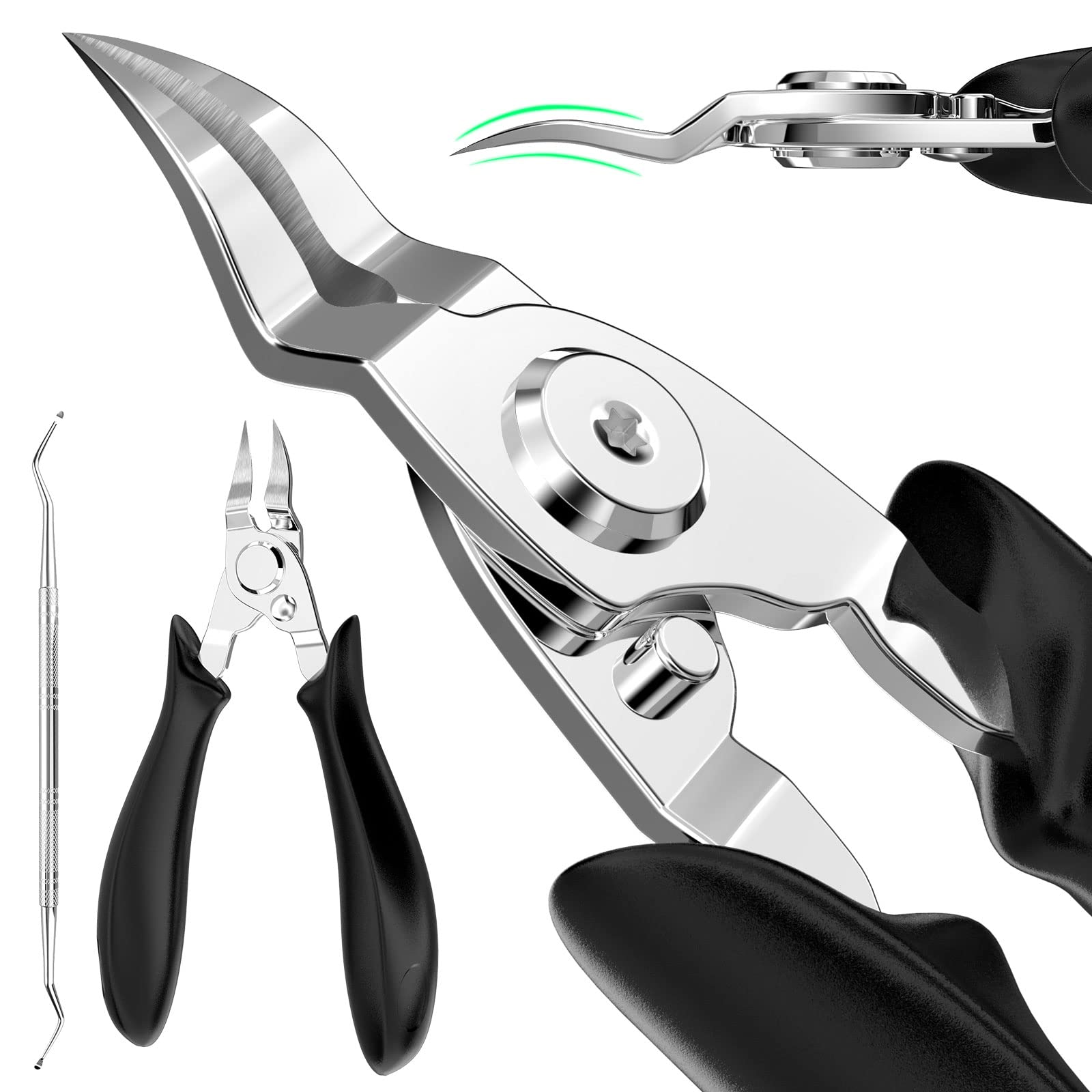 XIORRY coupe-ongles avec lame incurvée pour coupe précise et sans bavure