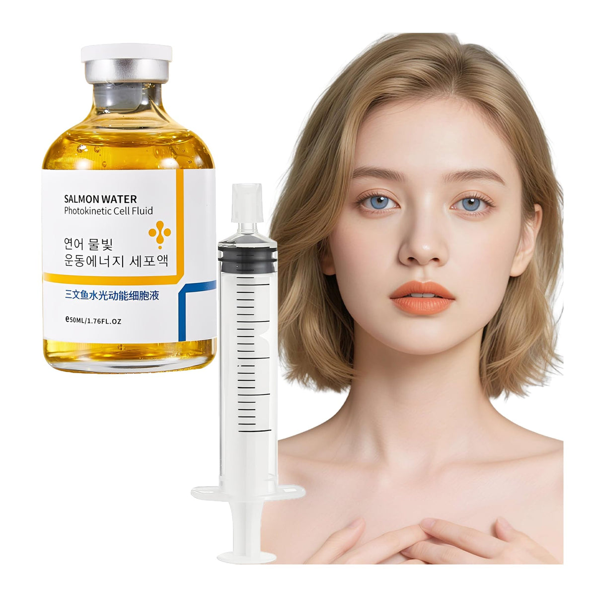 XIRUJNFD Sérum Saumon – bouteille élégante pour peau tonique et lumineuse
