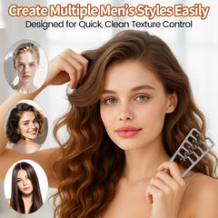 Xisilin peigne texture avec prise ergonomique, coiffage précis et confortable.
