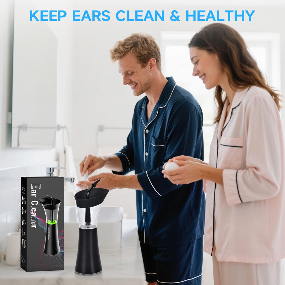 XITEEN Nettoyeur d'oreilles, guide d'installation avec symbole O pour faciliter.