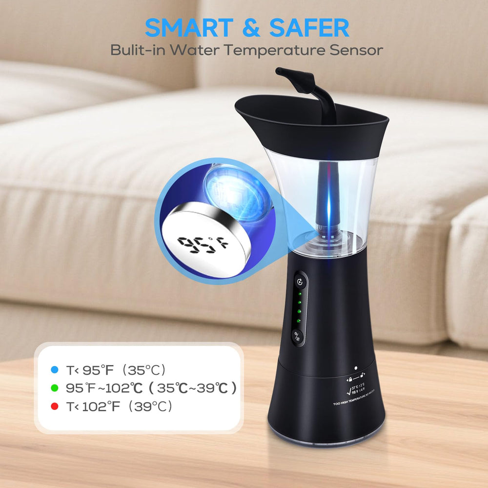XITEEN Nettoyeur d'oreilles, réservoir d'eau inférieur visible pour suivre le flux.