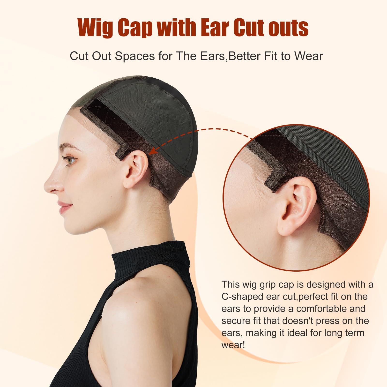 Xiushumyi cap dentelle perruque brun design ligne de cheveux, transition naturelle.