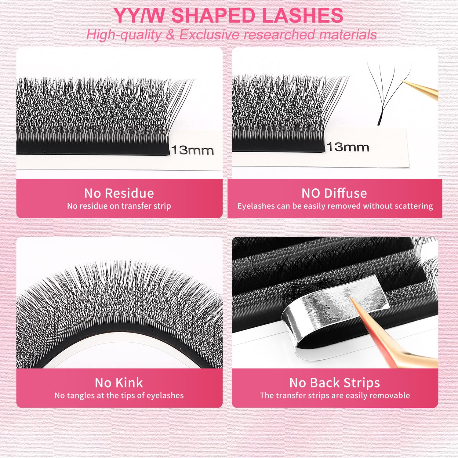 XIUSUZAKI extensions 4D en forme YY, application rapide et précise.