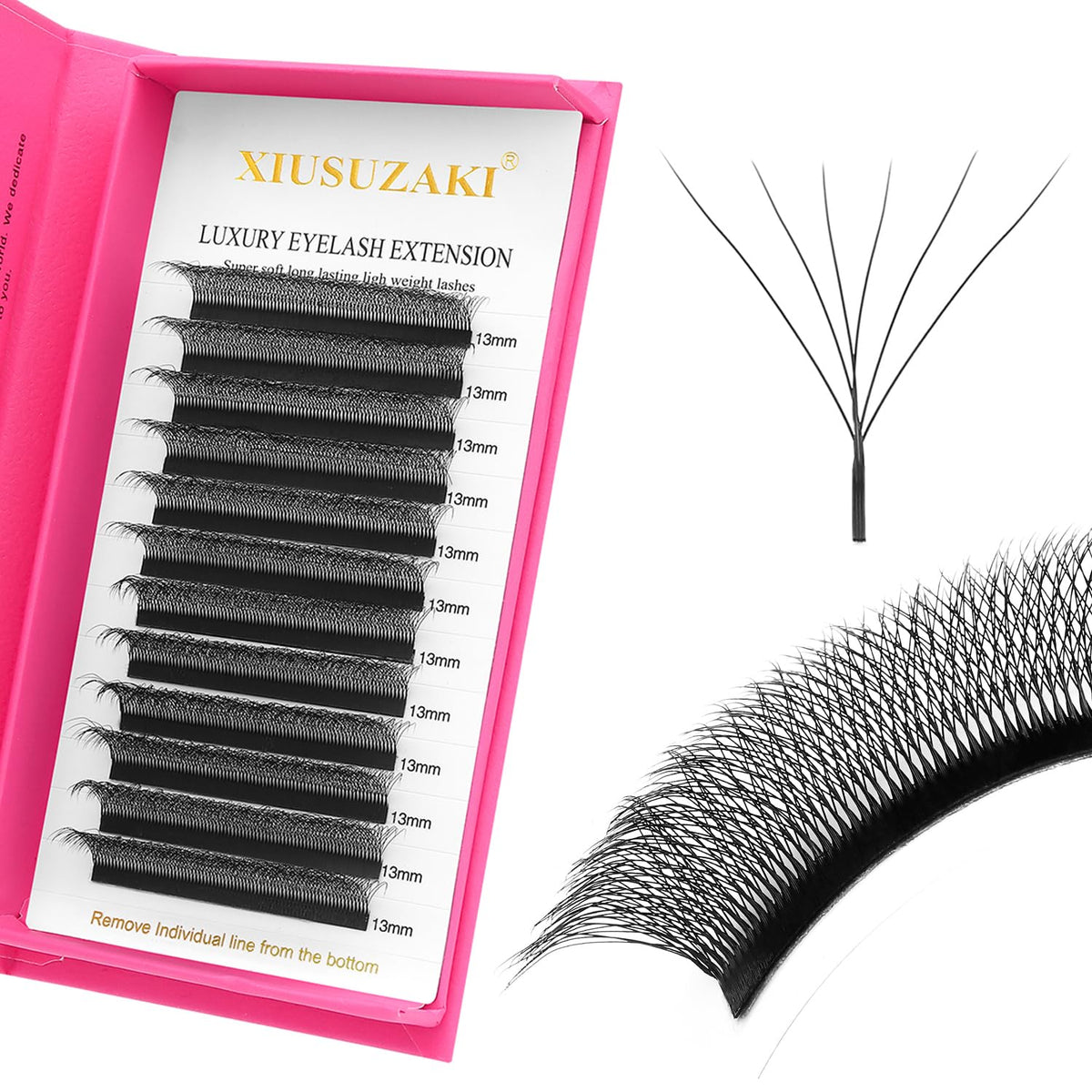 XIUSUZAKI extensions 6D W, 0,07 mm, étui pratique pour pro