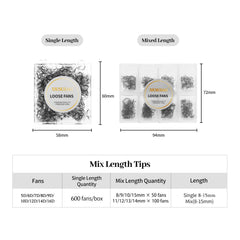 XIUSUZAKI longueurs 8-15 mm, extensions polyvalentes pour tous les styles.