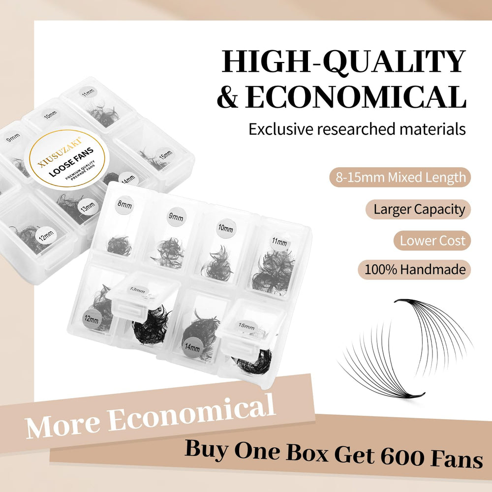 XIUSUZAKI volume mega, 600 fans pour un effet dramatique durable.