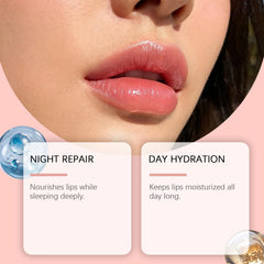 XJBD Masque Lèvres Nuit Brillance Naturelle — lèvres satinées sans collant