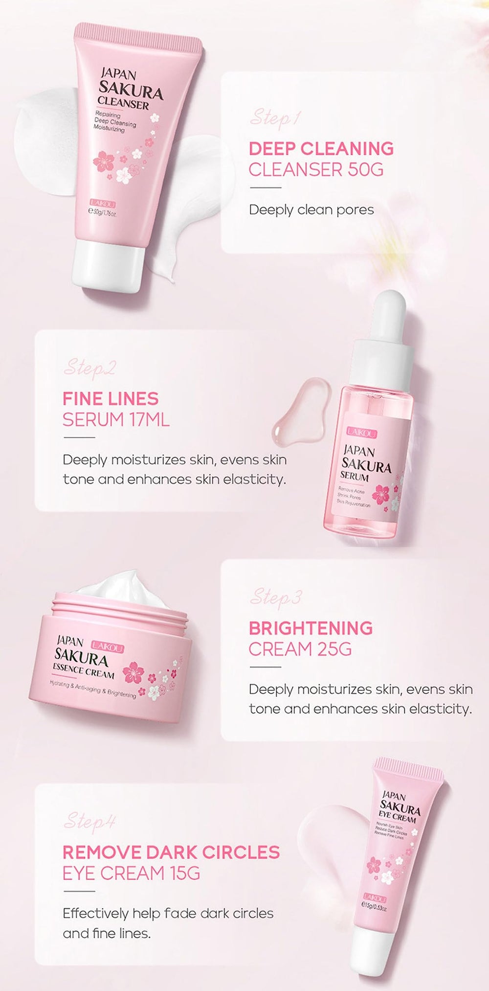 XJBD Sakura Mini Coffret Cadeau Voyage, coffret pratique et prêt à offrir.