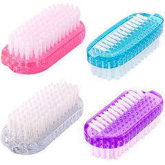 Brosse Xjinmin à double face montrant la face longue et douce pour mains et ongles.
