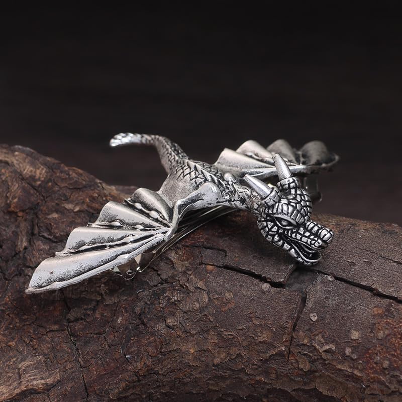 Barrette dragon XJYHDY bijou gothique pour univers fantastique.