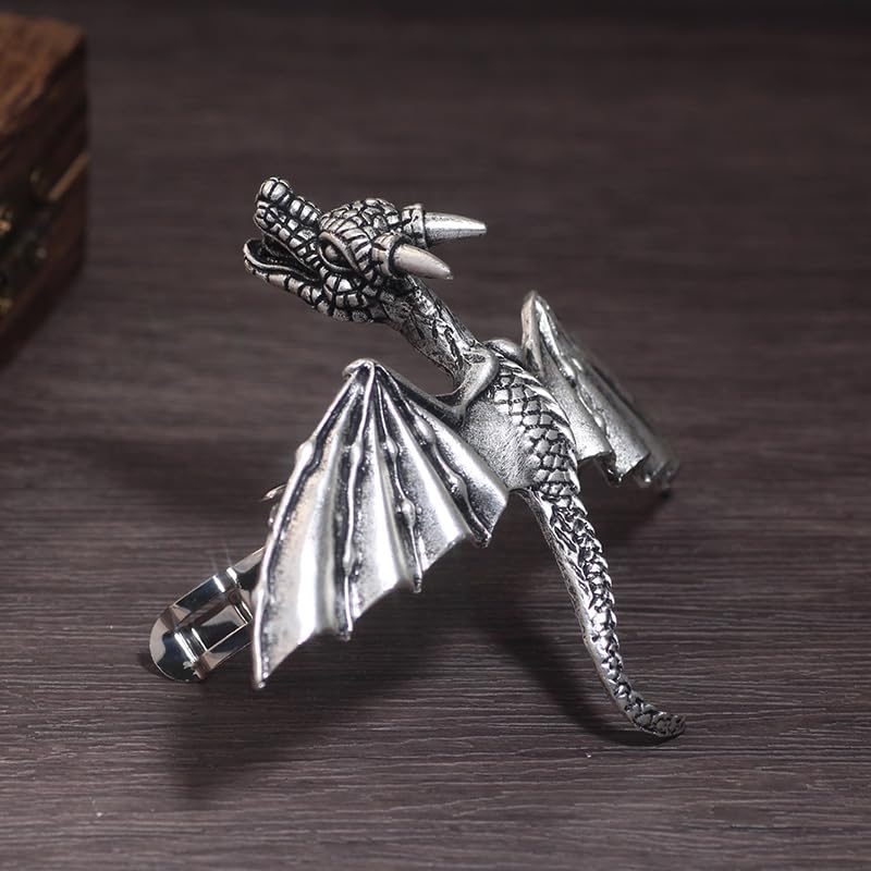 Barrette look gothique dragon XJYHDY pour compléter une tenue.