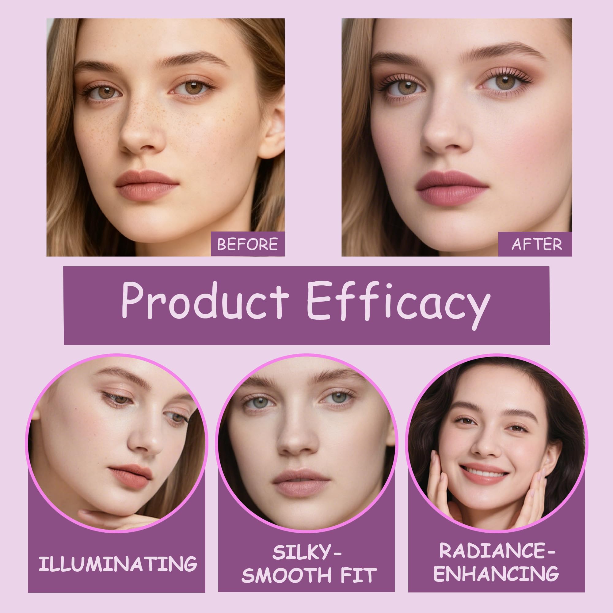 XLJQ Silky texture blends effortlessly for a flawless finish.