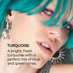 XMONDO Cheveux Turquoise Après Coloration affiche éclat et douceur durables.