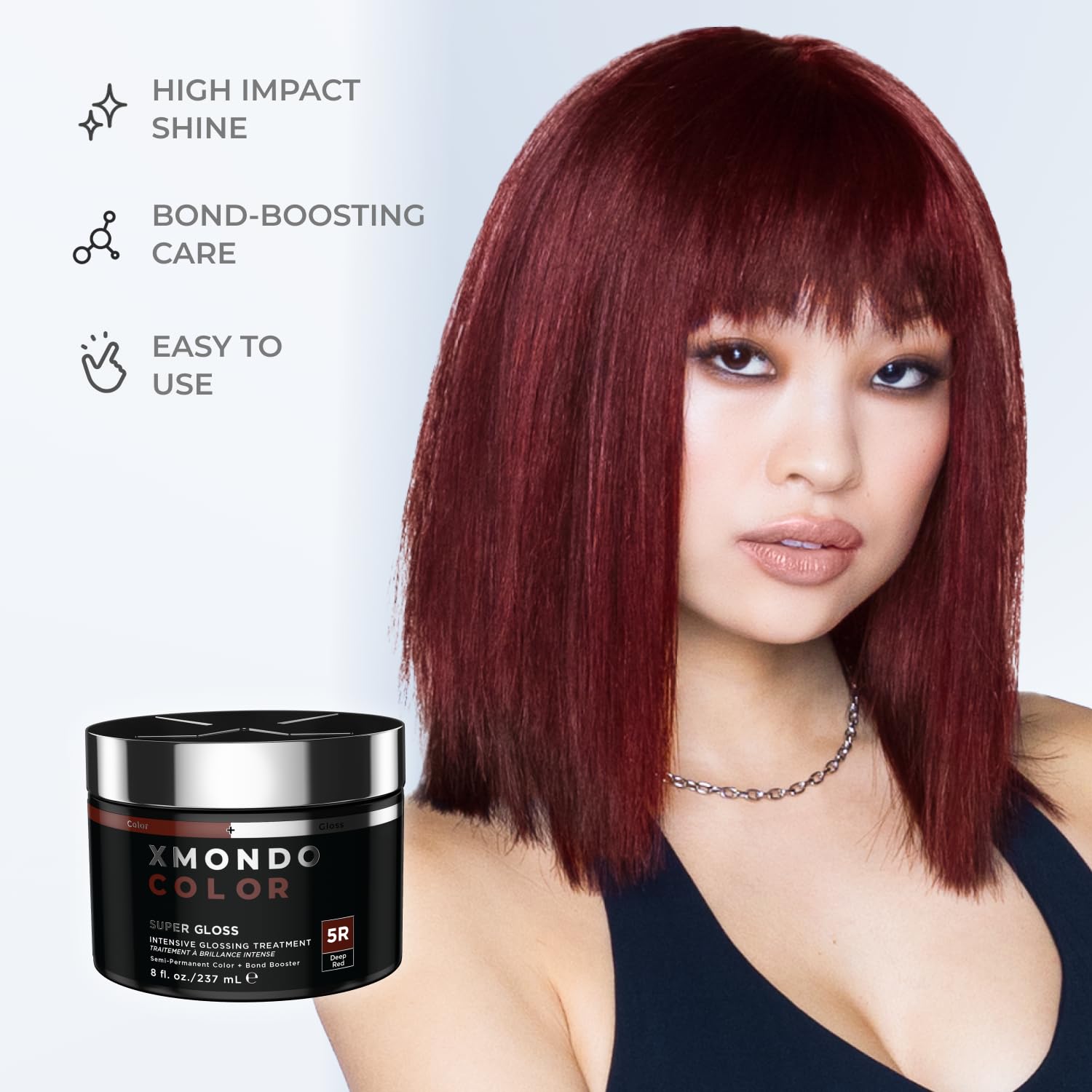 XMONDO Color 5R masque-colorant dépose les pigments et hydrate intensément les cheveux.