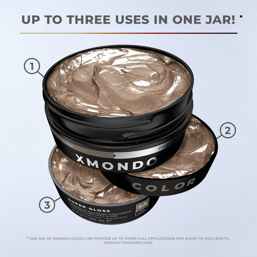 XMONDO Color Ash Blonde – formule vegan sans gluten, sulfates et parabènes pour cheveux sensibles.