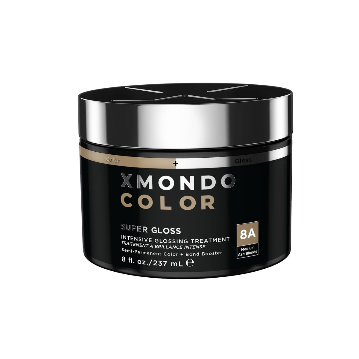 XMONDO Color Ash Blonde – bouteille du masque colorant, brillance durable et soin nourrissant.