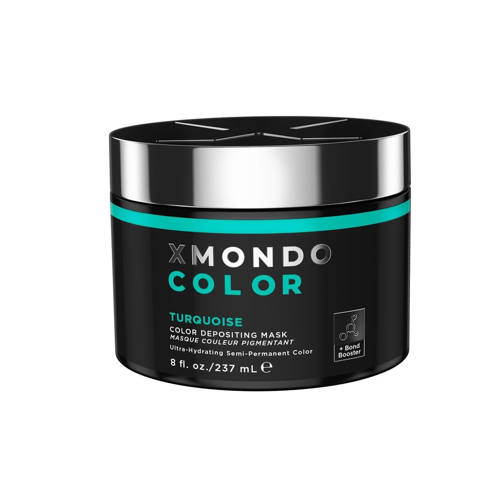 XMONDO Coloration Cheveux Turquoise Bouteille dépose des pigments et hydrate les longueurs.