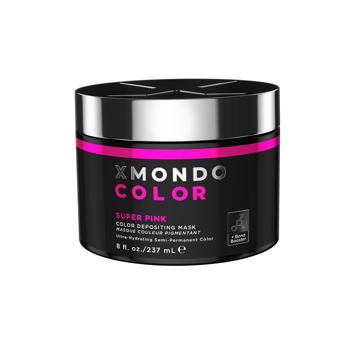 XMONDO Super Pink: bouteille de colorant semi-permanent pour cheveux, hydratation et couleur intense.