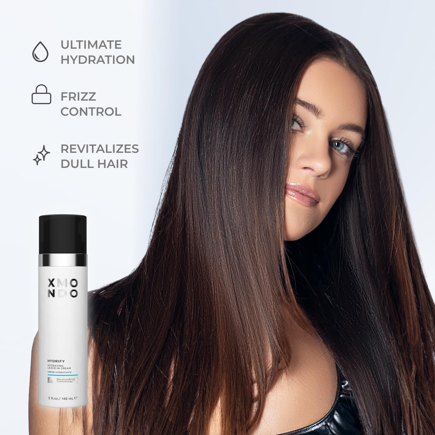 XMONDO Hydrify: texture légère prête à lisser les longueurs sans alourdir.