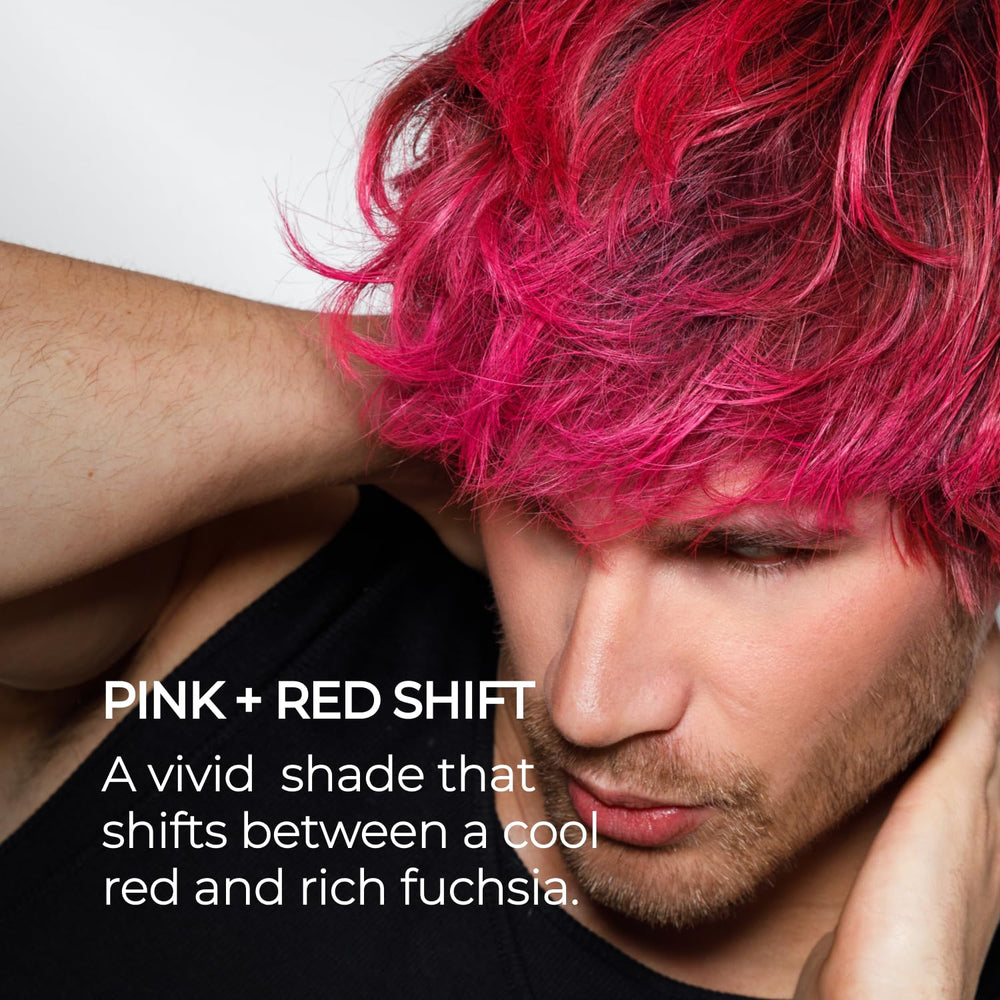 XMONDO Masque couleur Rose et Rouge Changeant - échantillon couleur affichant les teintes lumineuses