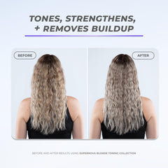 Pigments violets neutralisant les reflets jaunes sur les cheveux blonds.